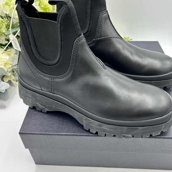 Men\'s Prada Brixxen  leather Chelsea boots size 10 made in Italy main image 6